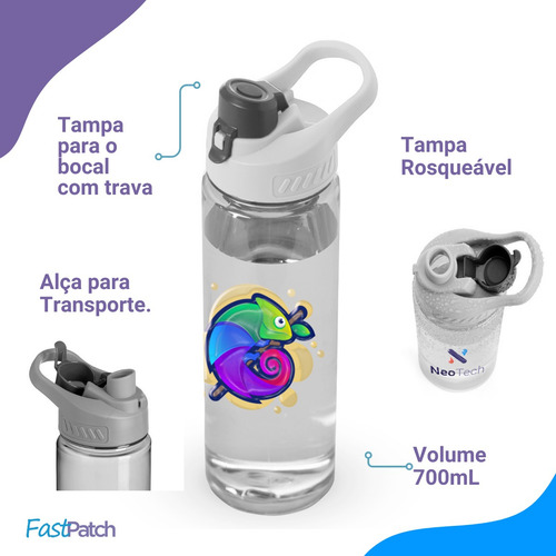 Kit 70 Squeeze Personalizado 700 Ml Plástico Nome Logo