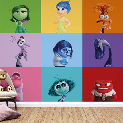 Papel De Parede Divertidamente Al 01 Raiva Alegria Nojinho Colorido