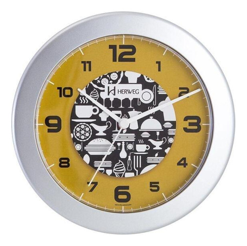 Relógio De Parede 21cm Cozinha Talheres Herweg