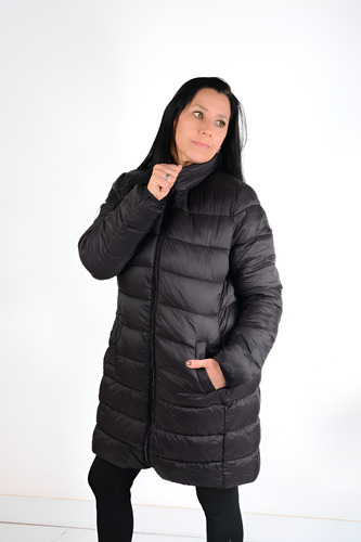 Campera Mujer Camperon Atomik Largo Inflada Puffer Dama