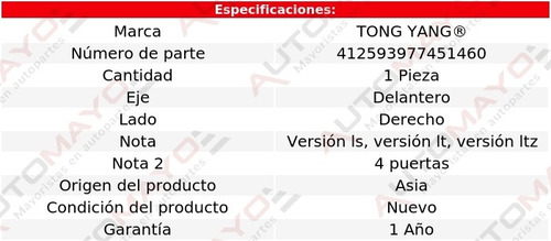 Tolva Salpicadera Delantera Derecha Tong Yang Aveo 2018-2021