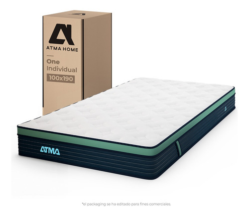 Colchón Individual De Espuma Atma One 100x190x20 Memory Foam