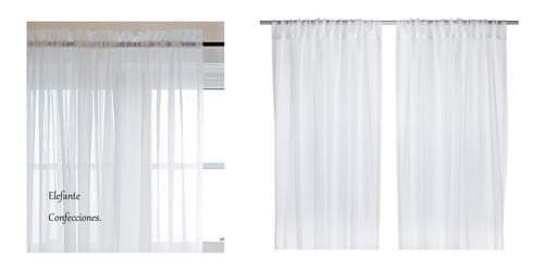 Cortinados, Cortinas En Voile, Confeccion Para Riel, Barrote