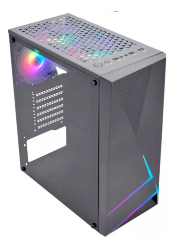 Gabinete Gamer K-mex Cg-45tp Kratos Ii Rgb S/ Fonte S/ Fan Cor Pret