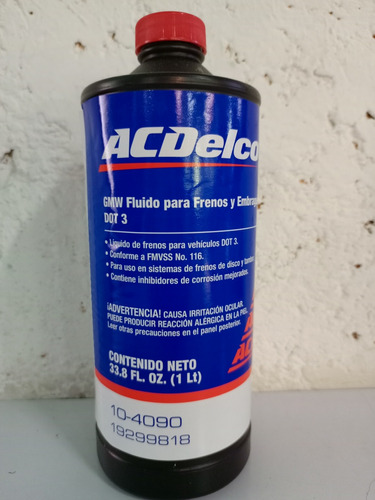 Liga De Frenos Acdelco Dot 3 1 Litro 