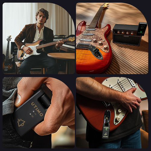 2.4g Inalámbrico Recargable Guitarra Transmisor Receptor Set