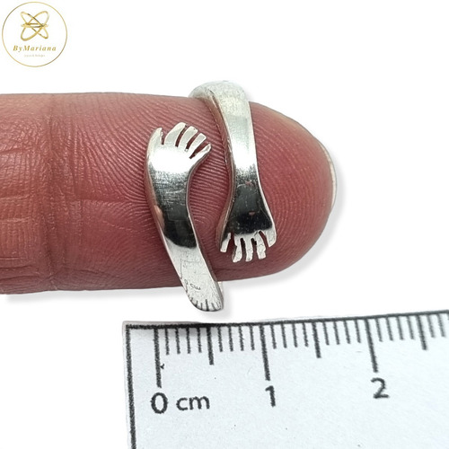 Imagen 5 de 8 de Anillo Plata Abrazo