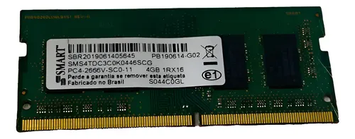 Memória RAM Smart DDR4 4 GB para Notebook 2666 MHz | MercadoLivre