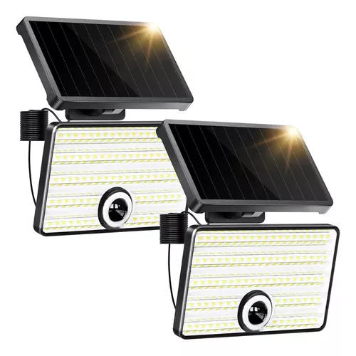 Luces solares para exteriores, 106 luces LED de 3000 lm con sensor de  movimiento solar con