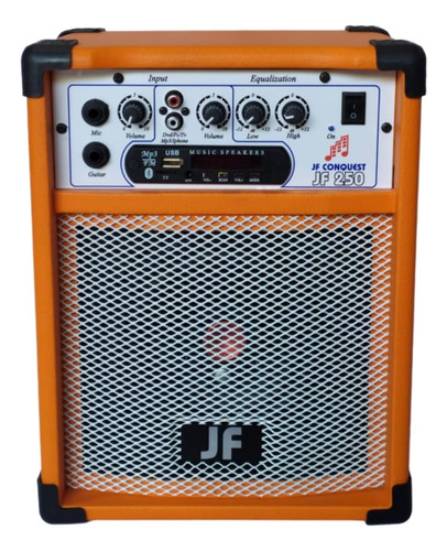 Jf Conquest Caixa De Som Bluetooth 6 Pol. 30w Rms Cor Laranja 110V/220V