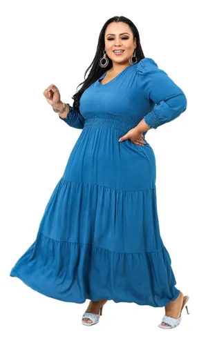 Vestido jeans manga hotsell longa mercado livre