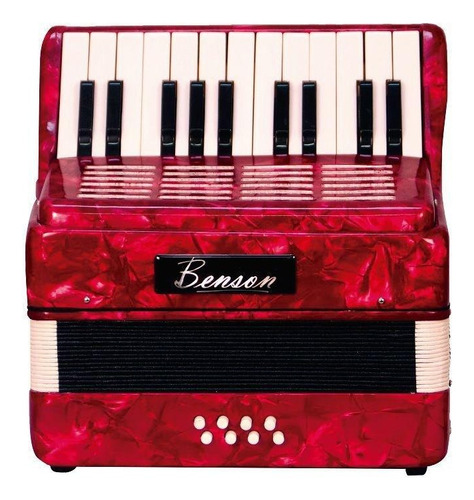 Benson BAC08PRD acordeon vermelho