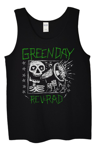 Polera Musculosa Green Day Rev Rad Skull Punk Abominatron