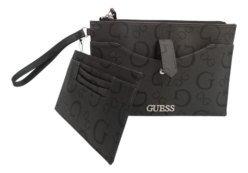 Set Guess Cartera De Mano Y Tarjetero Caspian SLG - Negro