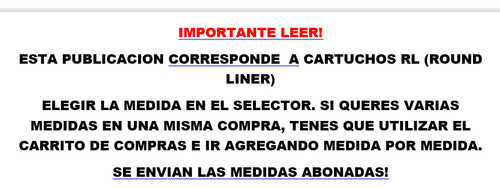 Cartuchos Garage Blue Label Caja X 10 Tatuajes Tattoo Rl 1207