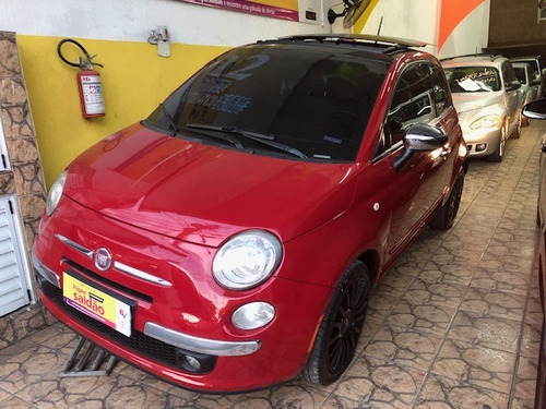 Fiat 500 Lounge Air 1.4 16v, Automático, 2012, Vermelho