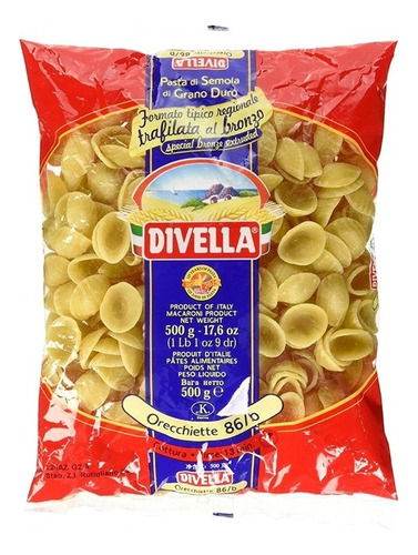 Fideos Divella Orecchiette 500g 100% Italiano