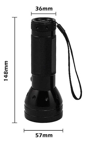 Linterna Led Violet 51, Luz Negra, Linterna De Aluminio