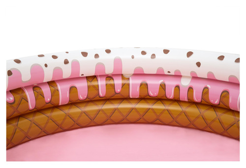 Imagen 5 de 6 de Pileta inflable redonda Bestway Sundae Funday 51144 Cute ice cream de 1.6m x 38cm 390L rosa y marrón caja