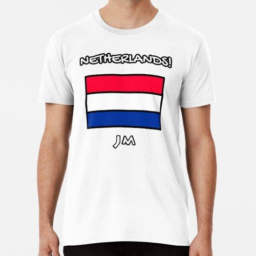 Remera Netherlands (holland) Flag Drawn Orange Algodon Premi