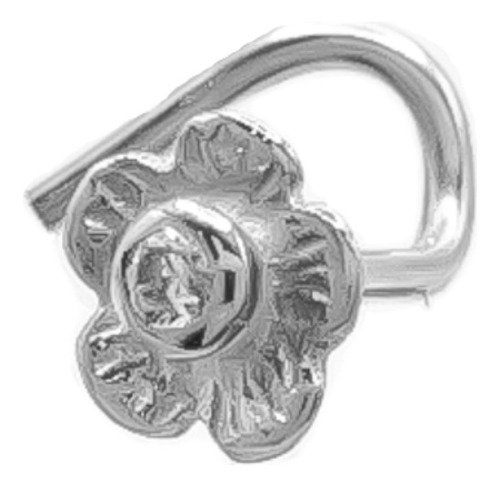 Piercing Nariz Nostril Plata 925 Flor Piedra 1.5mm Copawa 