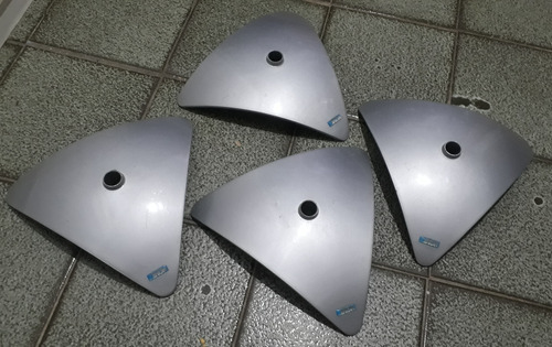 Conjunto 4 Pedestais Iron P/ Home Theater :) Prata. (Usado)