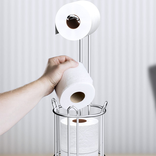 Soporte De Papel Higiénico Y Dispensador Para 4 Megarrollos