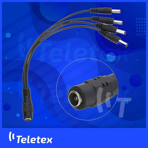 Imagen 2 de 9 de Cable De Fuente Splitter Pulpo 1x4 Cctv Camara Seguridad Led