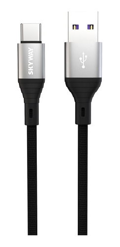 Cable Tipo C Max 5 Amper Datos Mallado fichas reforzadas Skyway