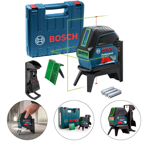 Imagem 1 de 9 de Nivel A Laser Linha E Ponto Gcl 2-15 G Potencia Verde Bosch