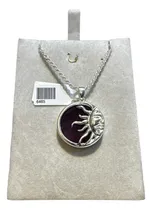 Comprar Cadena 50cm Y Dije Amatista Con Sol O Luna, Plata 925. Tuset