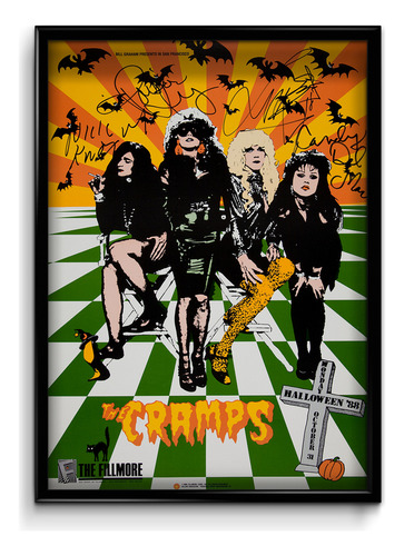 Cuadro The Cramps Halloween 30x40 (marco+lámina+vidrio)