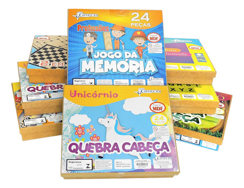 Jogo Educacional Quebra Cabeça Puzzle Alfabetização Mdf