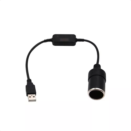 Inversor conversor de USB 5v a mechero de coche 12v - Cablematic