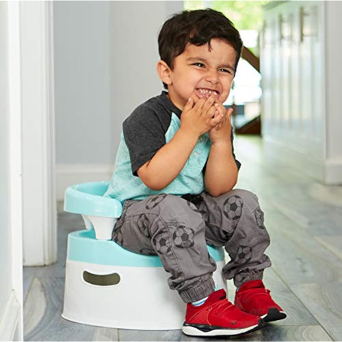 Baño Entrenador Para Bebes Con Deposito Deslizante Azul