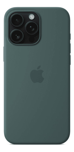 Case Silicone Magsafe Capa iPhone 16 Pro Verde-lago