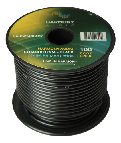 Harmony Audio Ha-pw14black Rollo Cable 100 Pies Mmg