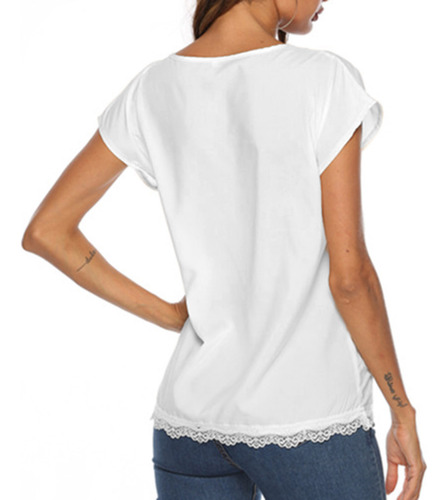 Pantalones Cortos Casuales Con Cuello En V Y Costuras De Enc