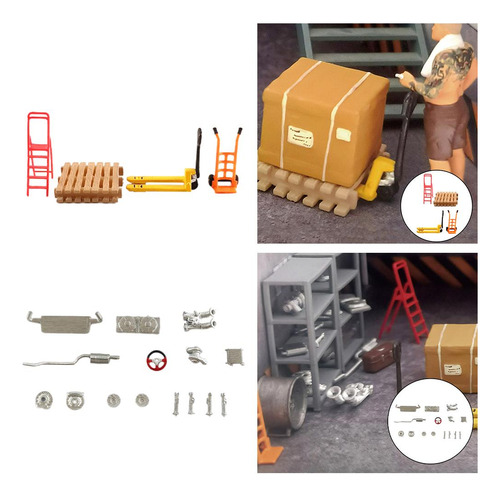 2x 1/64 Escala Taller De Reparación De Automóviles Diseño