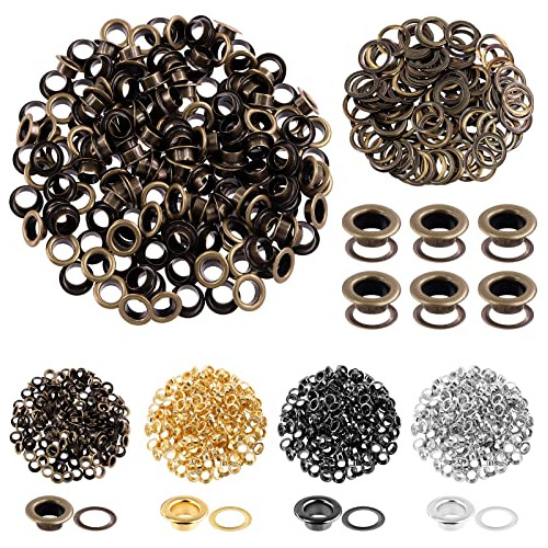 Kit De 200 Ojales Gruesos De Metal Bronce De 8 Mm Arand...