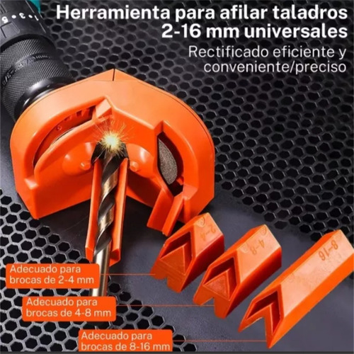 Afilador De Brocas 2-16mm Multiusos Con Disco Reemplazable