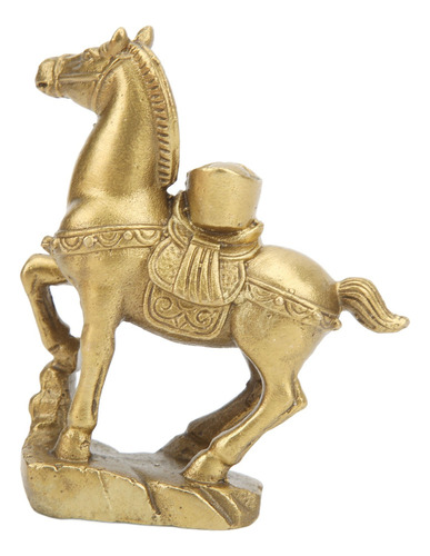 Estátua De Bronze Cavalo Artesanal Riqueza Simboliza Em Pé