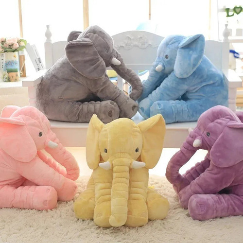 Boneca Calmante E Adormecida Para Bebês Com Elefante Rosa