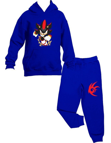 Buzo Conjunto Estampado Sonic Shadow Niño Niña