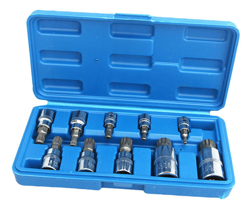 10x Triple Cuadrado Bit Socket 12 Puntos Accesorios Para