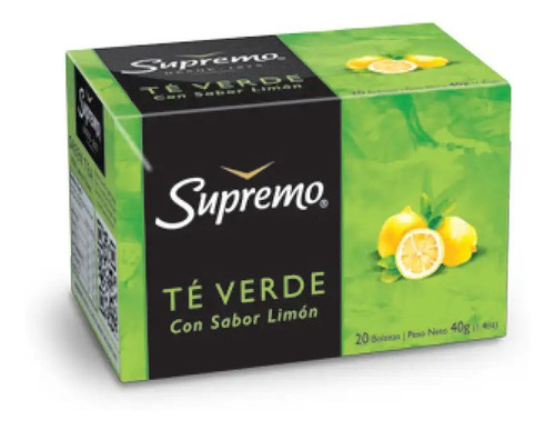 Te Verde Con Limon Supremo 20 Unidad(2 Display)super