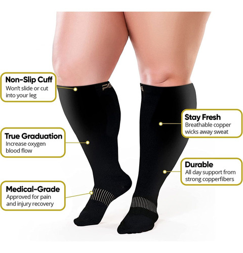 Plus Gear Plus Size Compression Socks Wide Calf For Women