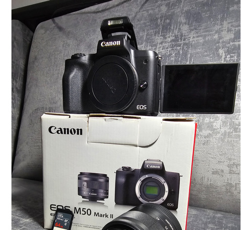  Canon Eos Kit M50 Mark Ii +lente Ef-m 15-45mm + Disparador 
