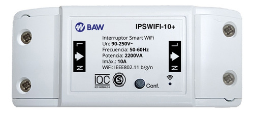 Interruptor Medidor Inteligente Smart Wifi 220v 10a Baw