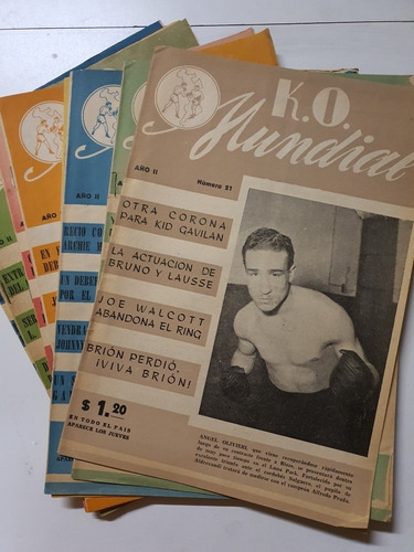 10 Revistas Ko Mundial Numeros 21 Al 30-año 1953-boxeo